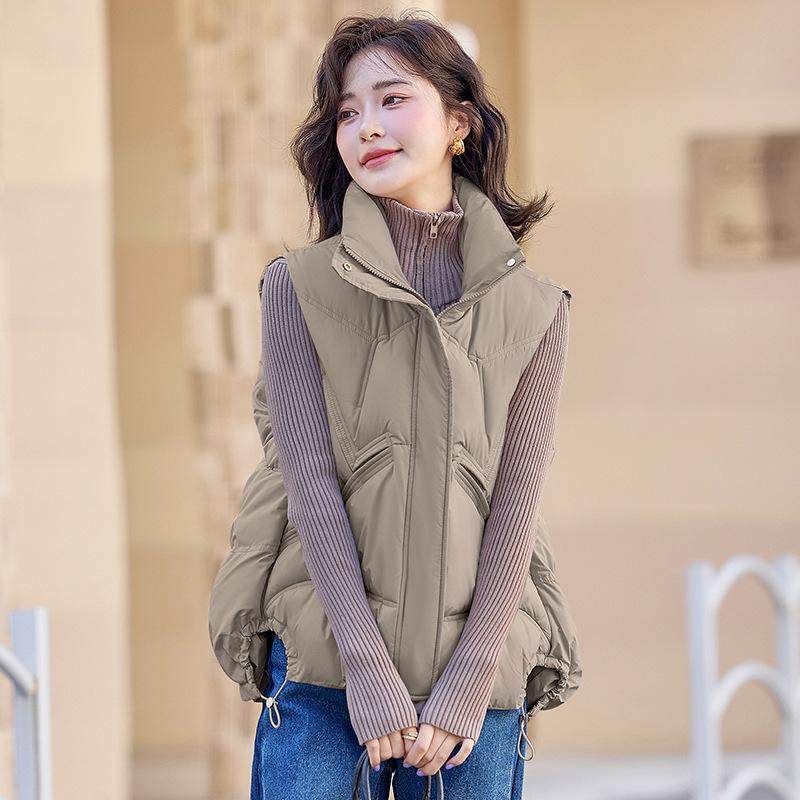 Пуховый хлопковый жилет женский короткий новый осенне-зимний корейский стиль свободный — фото 6