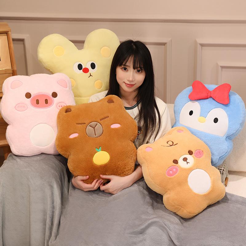 Cuddly Animal Soft Pillow Stuffed Capybara Dog Pig Penguin Plush Kawaii Plush Cute Plush Toy Kawaii Sweet Gift For Kids Children