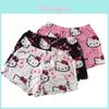 Hello Kitty Pajama Shorts Summer Lightweight Comfy Sleepwear For Teens And Women