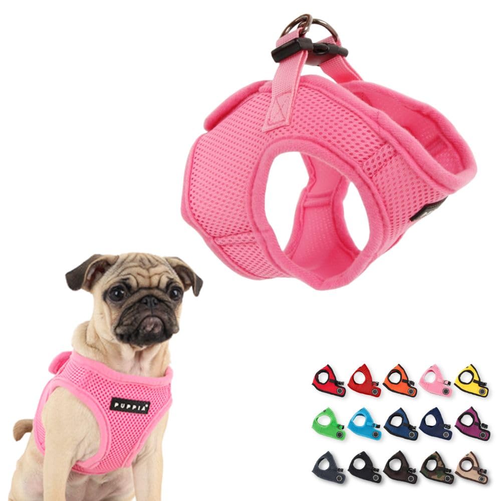 

PUPPIA Dog Harness for Extra and Large Dogs Soft Harness B Functional Harness Size Small, Small, Medium, - - (Pink, 4, L) розовый