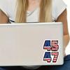 2pc Number 45, 47 with n Flag Design, 3.54''x5.12'' Weatherproof Vinyl Decal for Cars, Tumblers, Laptops, Motorcycles - Show Your Support for