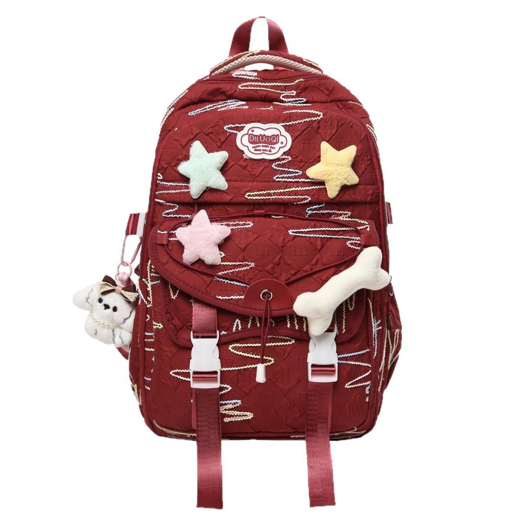 Schultasche hochwertiger Rucksack weiblich Ins neuer süßer Mädchenstil Cartoon-Rucksack vielseitig und leicht Campus-Schüler Schultasche