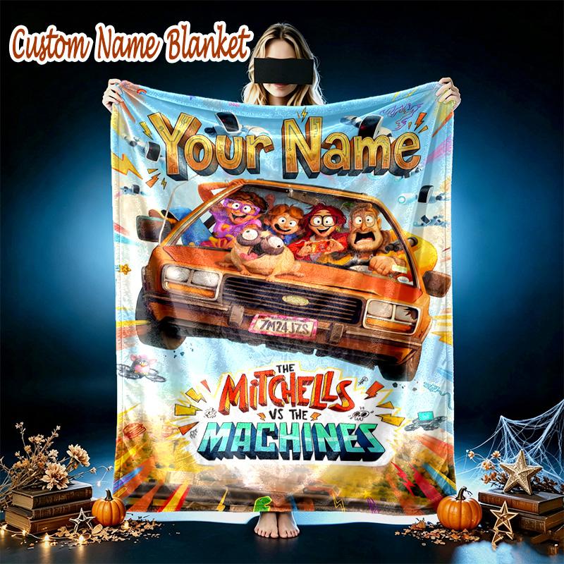 Fashion Classic Blanket, Custom Name Blanket for All-Season Comfort on Sofas, Beds, Office, Car, Camping and Travel