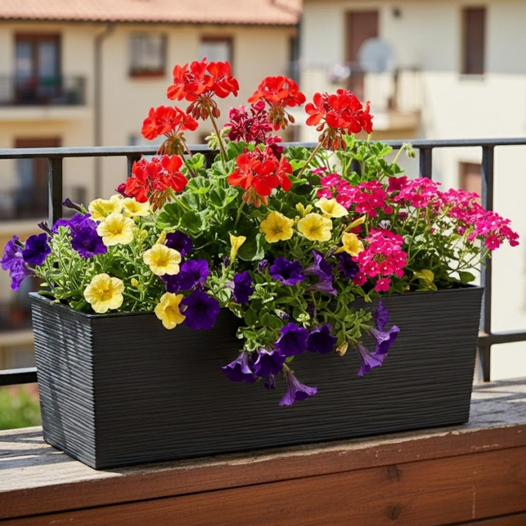 Donica Bouquet Riflo Czarny 56Xh19 Cm