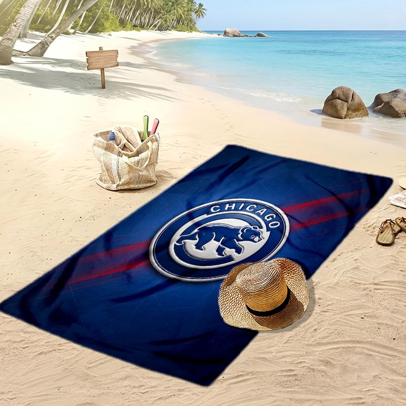 Chicago Cubs Print Beach Towel Soft Portable Quick?dry Towel For Pool Summer Vacation Outdoor Sport