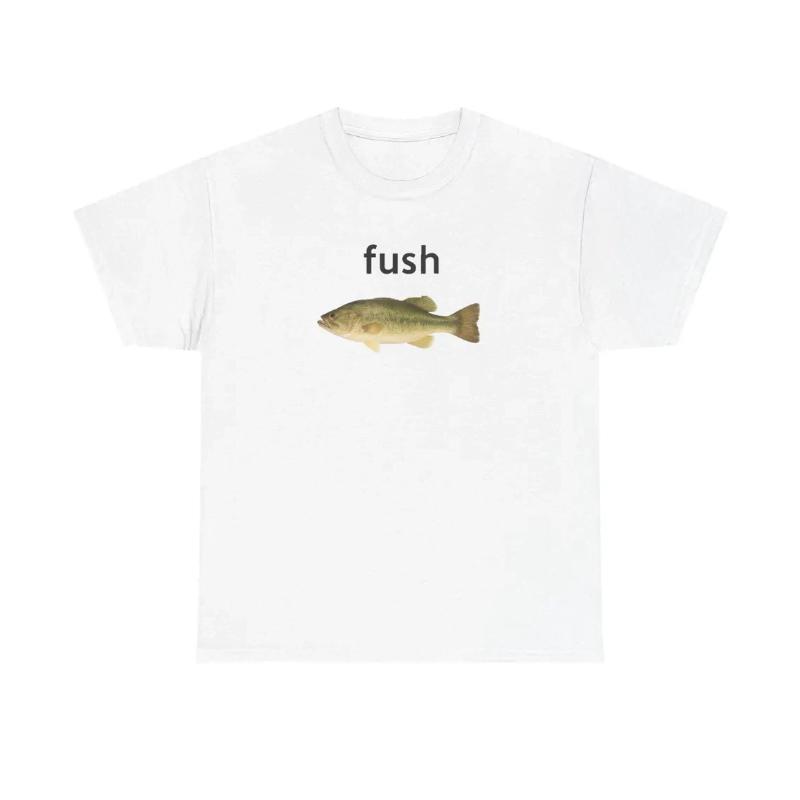 Lustiges Fisch Meme T-Shirt Fih Calling Grafik-T-Shirt Retro Vintage T-Shirt Weiches Rundhals Kurzarmhemd