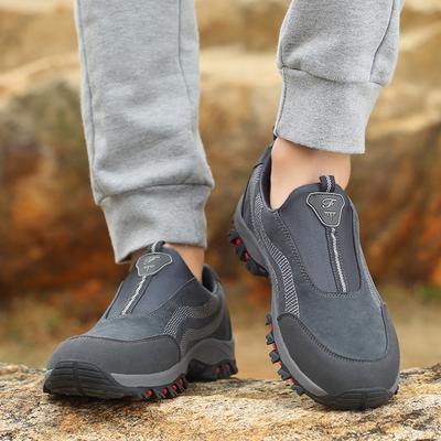 Men's Genuine Spring Middle-aged and Elderly Walking Shoes Non-slip Soft-soled Shoes Comfortable Soft-soled Fly-knit Sneakers