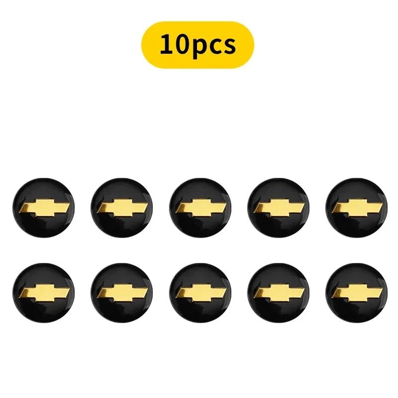 LJH3   2/5/10Pcs 14mm Aluminum Car Remote Key Sticker Emblem Auto Accessories For Chevrolet Colorado Cruze Spark Captiva Malibu Aveo