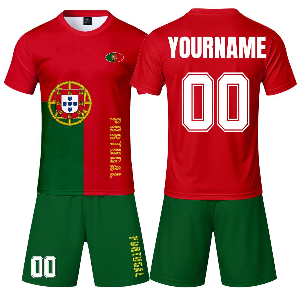 Adult and Kids Soccer Jersey Set Customizable Football Shirt and Shorts Lightweight Breathable Sportswear Suitable for Team Training and Matches