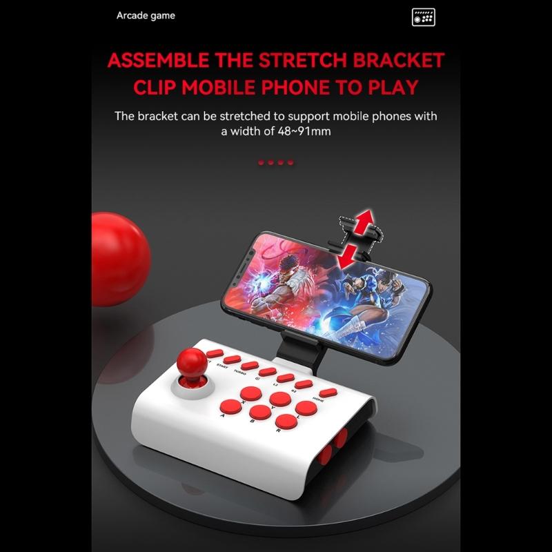 Game Joystick Wired-Bluetooth-compatible/2.4G Connection Arcade Game Console Rocker for