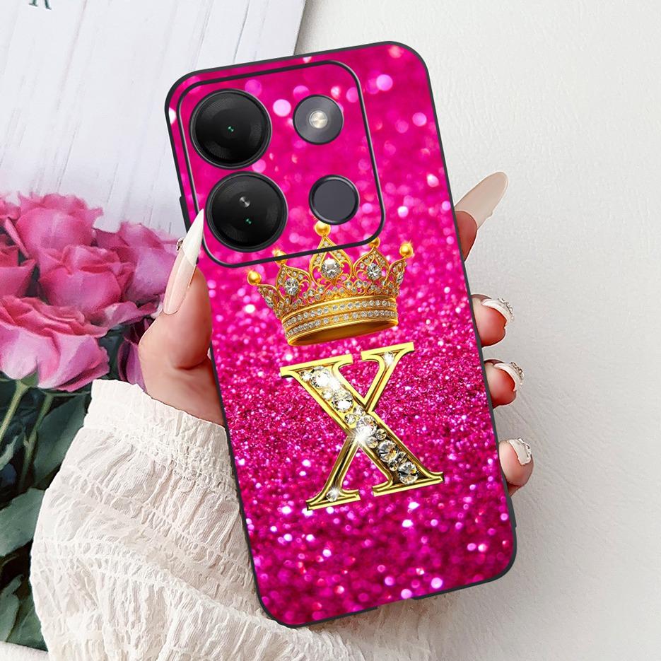 For Infinix Smart 7 HD Case X6516 Luxury Letters Cover Soft Silicone Phone Case For Infinix Smart 7 Plus Smart7 X6515 X6517 Bags