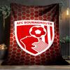 1PC Soccer Ball Afc Crest Printed Soft Flannel Blanket Throw for Adult Bedroom Living Room Sofa Camping Travel Fan Gifts Christmas Gifts