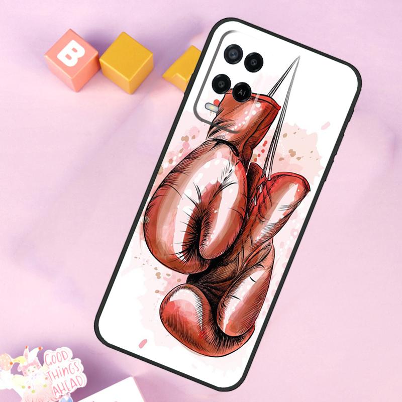 Boxing Gloves Case For Oppo A60 A80 A40 A15 A16 A17 A57 A94 A74 A54 A76 A96 A18 A38 A58 A78 A98 A5 A6 Pro
