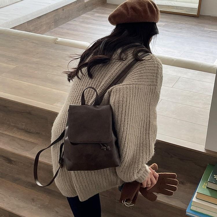 New Fashion Versatile Backpack Women's Brown Ladies Backpack