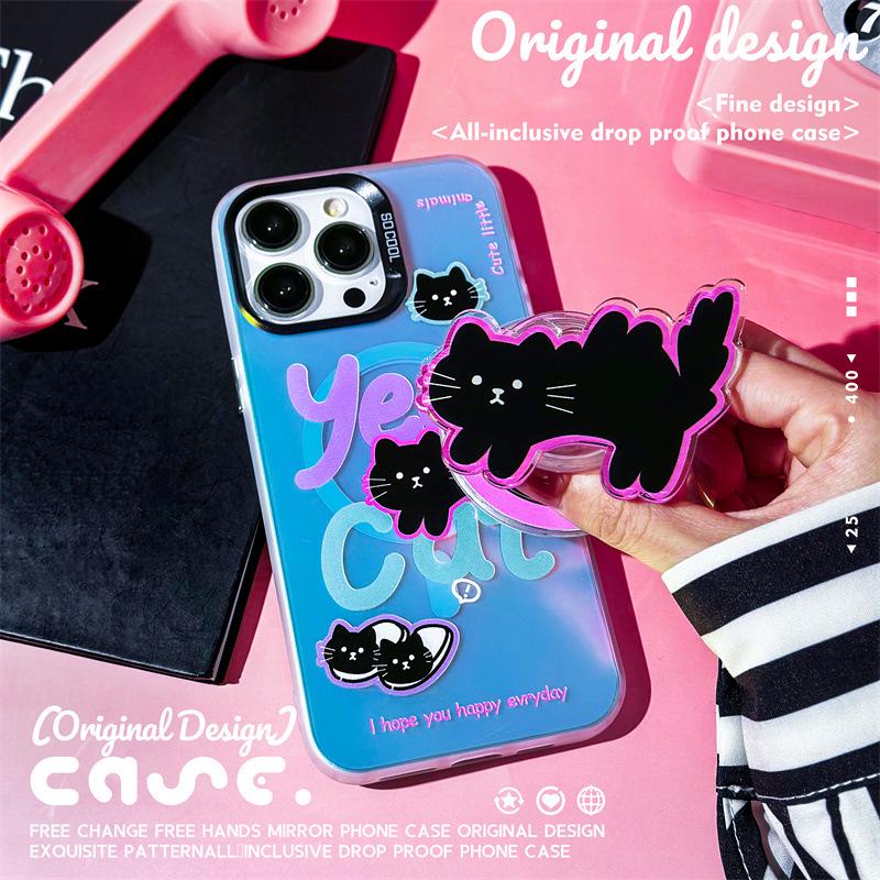 Zhitai Magnetische Mattierte Laser iPhone 16 Pro Hülle mit Ständer, Kompatibel mit iPhone 15