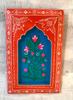 Hand-Carved Floral Wood Wall Decor: Vintage Indian Art Frame
