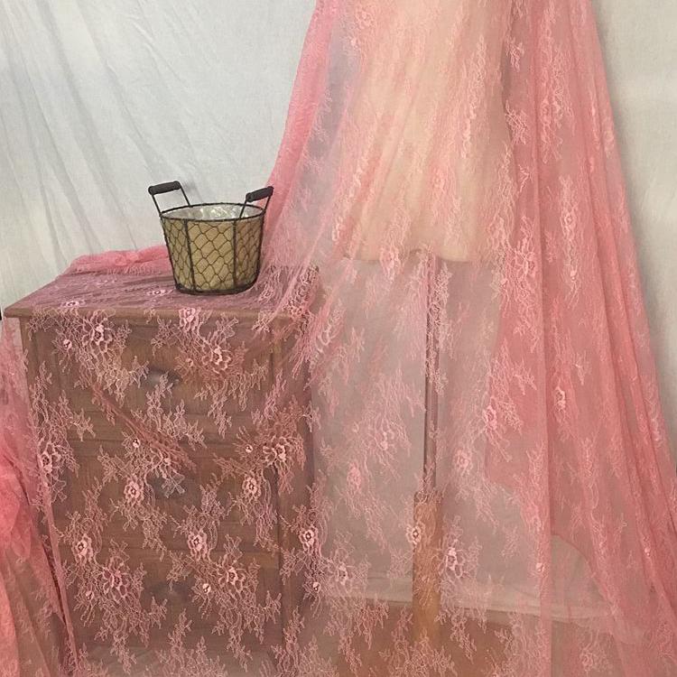 3 Meters Eyelash Lace Trim, Sewing Colorful Eyelash Lace Fabric Floral Mesh Underwear Lingerie Fabric, Wide 150cm