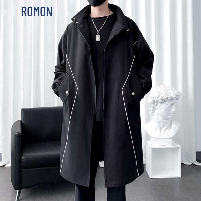 ROMON Men s Mid-length Trench Coat L