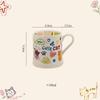 Kreativní roztomilý kreslený graffiti hrnek Domácí snídaně Keramický hrnek na mléko Odpolední čaj Kancelářské šálky na kávu Vynikající čajová souprava Dárky