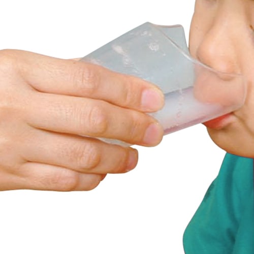 TE to TE Okabe Western Tableware Factory: Visible Mouth Pittan Cup PC-01 for Infant Training, Made in Japan