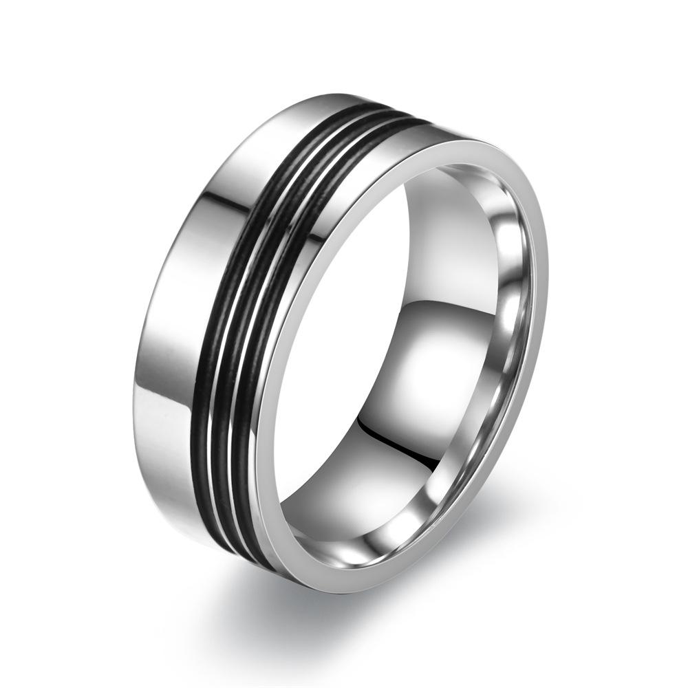 Men's Rotating Cross Titanium Steel Ring - European & American Style Stainless Steel Jewelry
