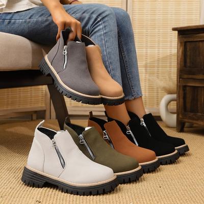 Freizeit-Stiefeletten in Übergrößen für Damen Herbst/Winter 2025 High-Top Freizeit-Mode-Stiefeletten für Damen