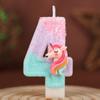 Creative Unicorn Number Candle Birthday Cake Decoration Plug-in First Birthday Party Handmade Candle 09
