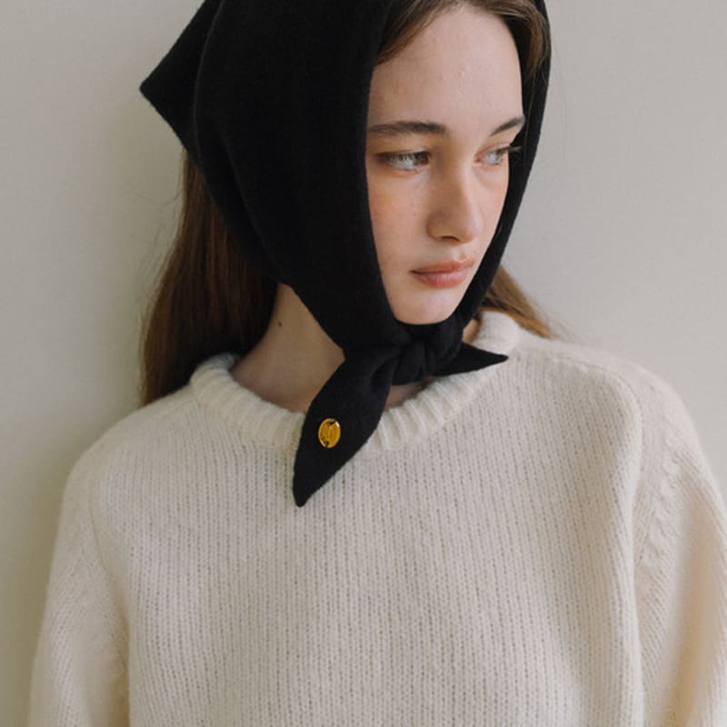 

Laminez Basic Wool Knit Scarf - Black Free