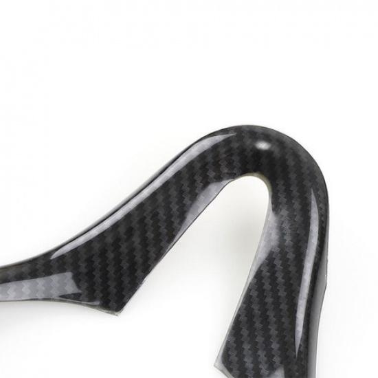 Carbon Fiber Black Steering Wheel Frame Cover Trim For Honda Civic 8th FIT Civic
