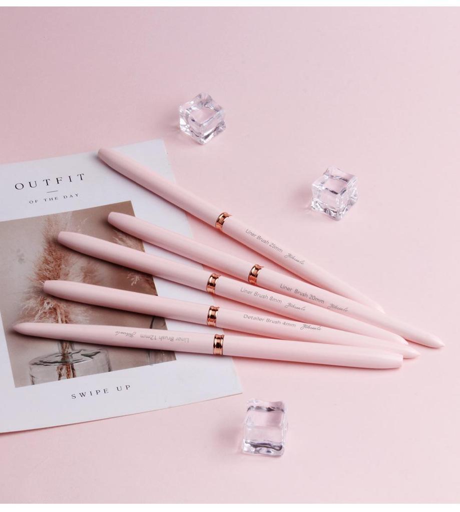 YiHuaLe Japanese Fine Liner Pen Set - 5 Pieces for Nail Art, Drawing Flowers, Silk Pulling, and Makeup.