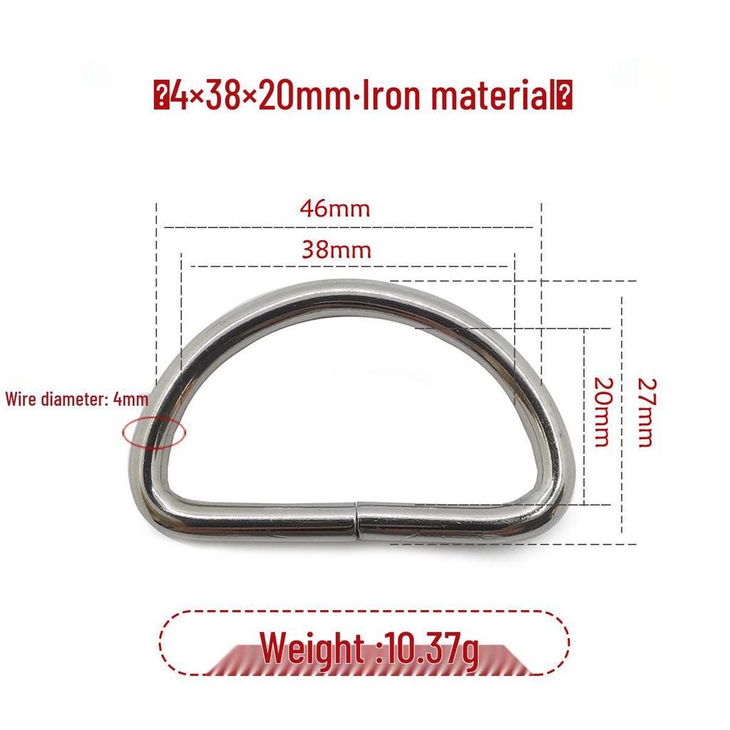 Iron Silver D-Ring Buckle for Handbag & Backpack Accessories