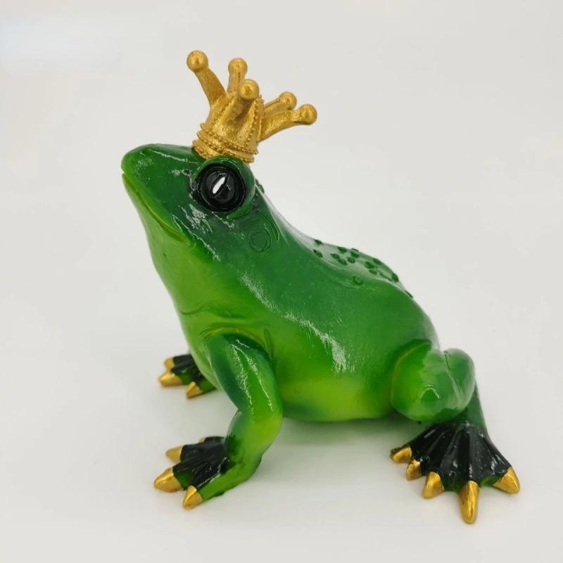 New Frog Princess Ornament Statue Garden Garden Study Room Ornament Resin Crafts Home Decoration Accessories