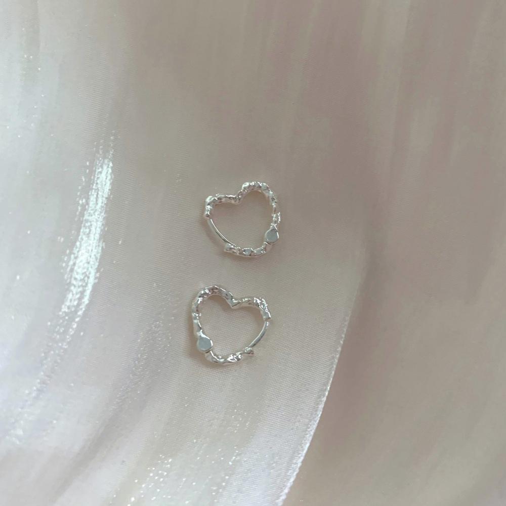 Cold wind irregular love earrings trendy retro simple earrings jewelry