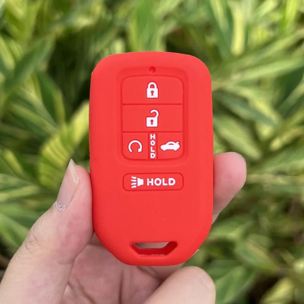 Silicone Car Key Case Holder Shell Soft Remote Cover Protector for Honda Accord Civic Pilot Fit Smart Key Chain Accessories