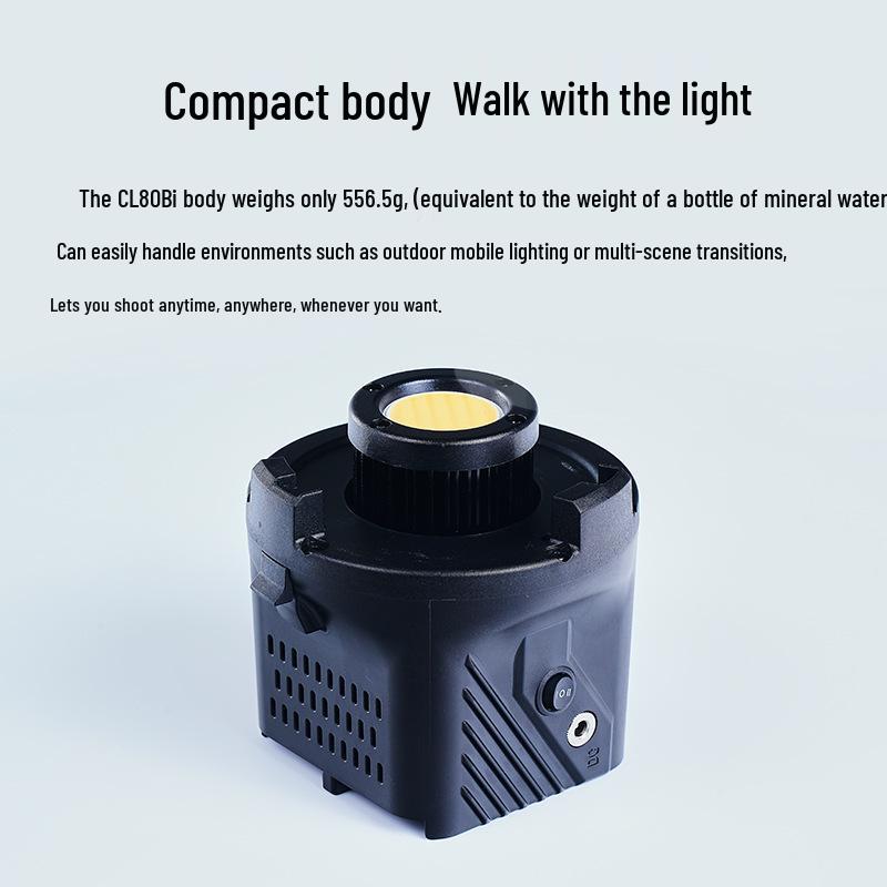Yingbang 80W Handheld Video Fill Light - Cold/Warm Three-Color Soft Light for Outdoor Shooting, Weddings, and Live Streaming.