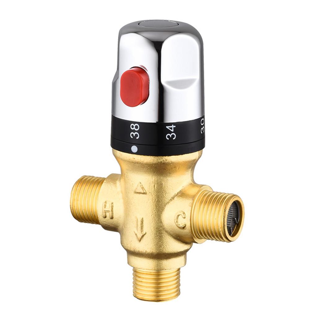 Brass 1/2 Thermostatic Valves DN15 Constant Temperature Valves Upgrades for Stable Temperature Control In Home Plumbing