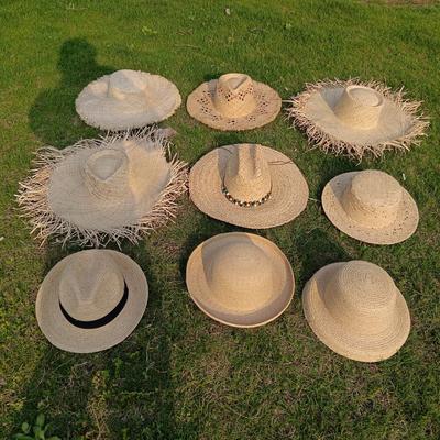 Raffiastrohhut Damen Bohemianischer Strohhut Damen Urlaubs-Sonnenhut Strand Sommerurlaub Jazzhut Panama-Sonnenhut