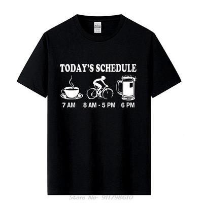 Übergroße T-Shirts Lustiges Cycls T-Shirt Mountainbiking Zeitplan Unisex Nagelneue T-Shirts Baumwoll-Tops T-Shirts Fitness-T-Shirt