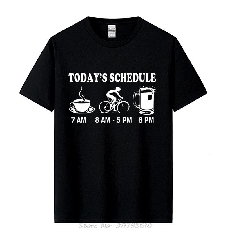 Oversized T Shirts Funny Cycls T-Shirt Mountain Biking Schedule Unisex Brand New T-Shirts cotton tops tees Fitness T-shirt