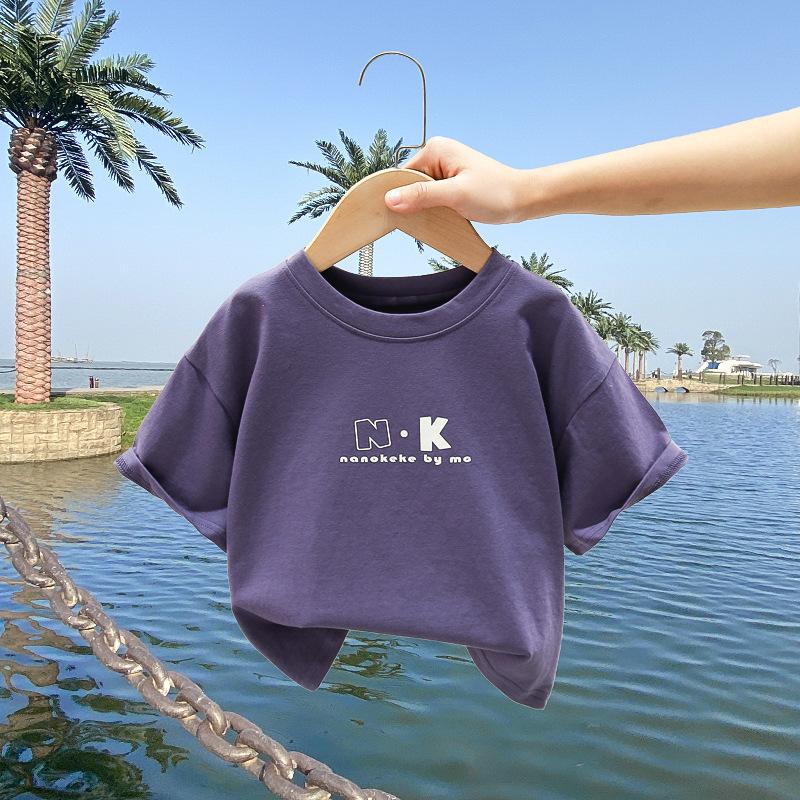 Children's Summer Short-sleeved T-shirt New Boys Half-sleeved Small Children's Tops Baby Body Shirt Boys