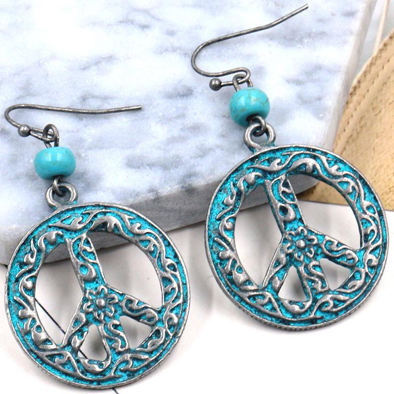 GemChic Women's New Vintage Flower Pattern Hollow Earrings Ethnic Fashion Hook Earrings Birthday Christmas Jewelry Gift