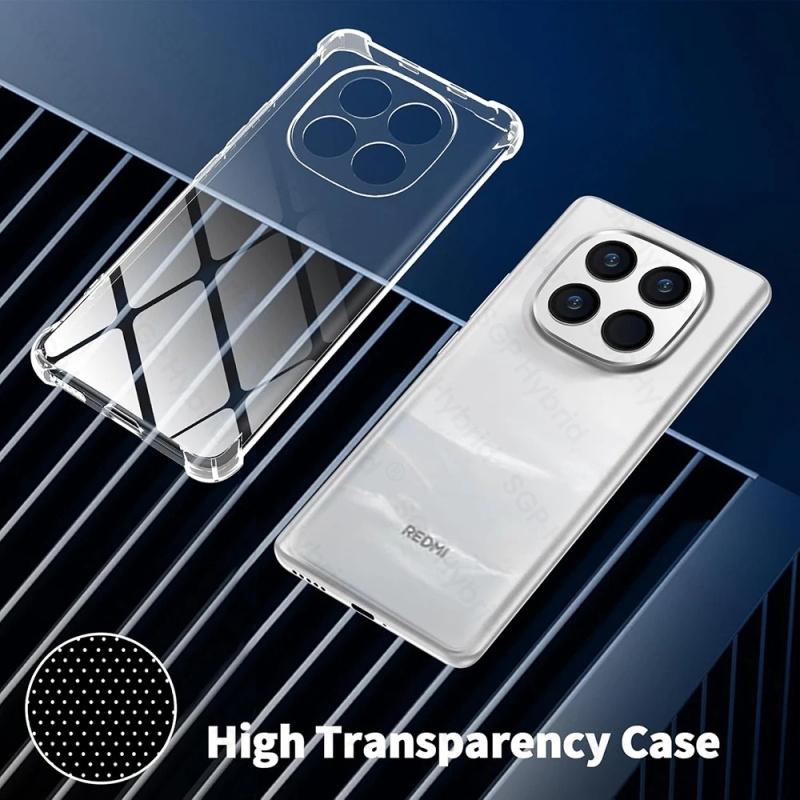 Anti-Yellower Transparent Case For Redmi Note 15 5G 4G Soft Silicone Shockproof Armor Cover Redmy Note15 Not 15 Pro Plus Pro+ 5G