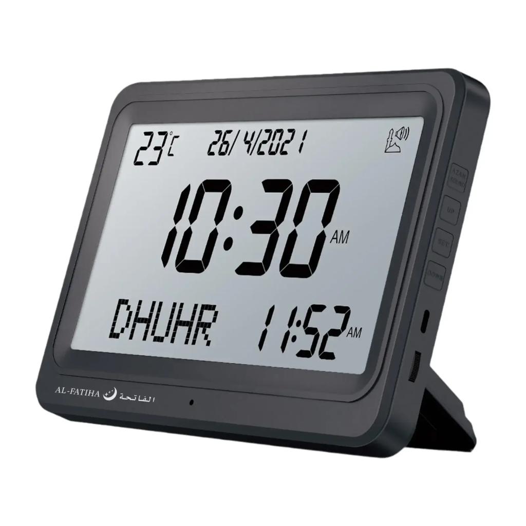 Larger LCD Screen Azan Clock 8 Athan Sounds Multi-languages Hijir Gregorian Calendars Muslim Prayer Desk Alarm Clock Gifts