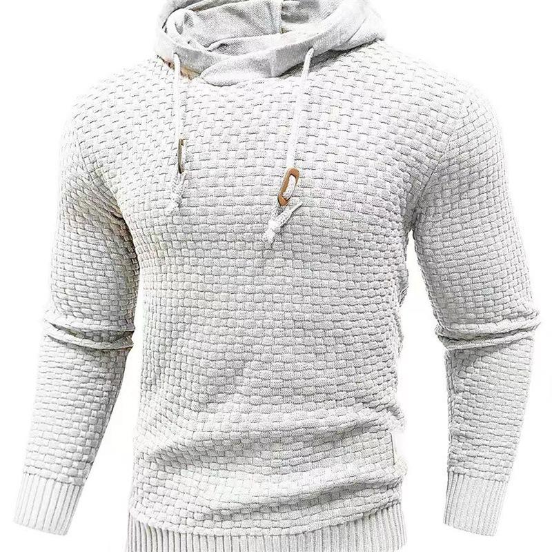 Fashion Sports and Casual New Style Men's Hooded Sweater Pullover Knit Multi-Color