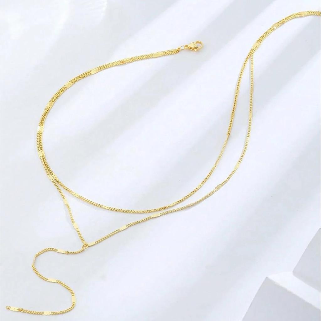 European And American Fashion Jewelry, Long Necklaces Layered Y-Shaped Necklaces, Fashionable And Simple Personalized Jewelry Party Accessories