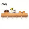 Wall Hanging Tool Hanger Solid Wood Key Holder with 6 Hooks Decorative Storage Rack Functional Hallway Organizer Space Saving Mounted for