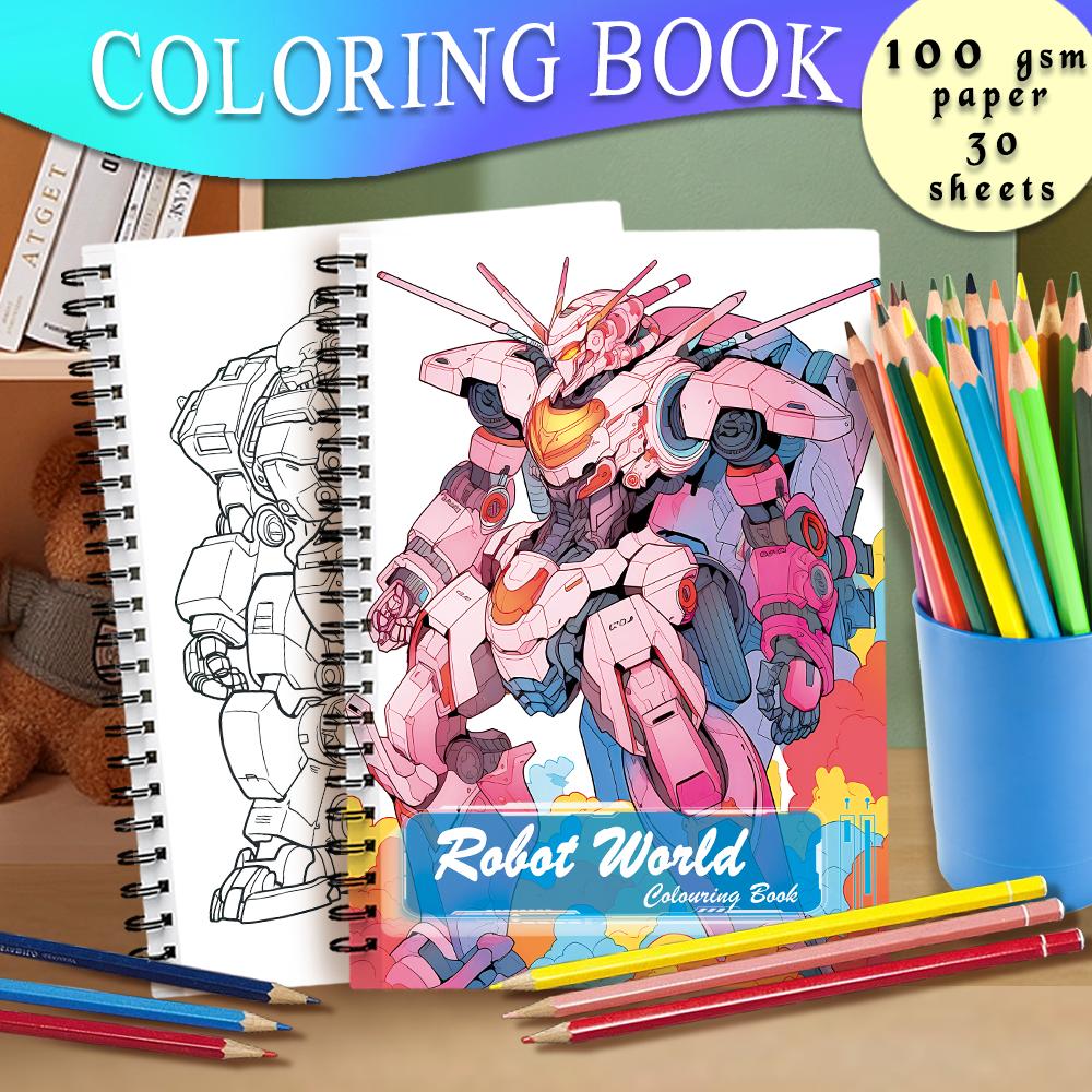 Spiral Coloring Book -30 Sheets Adult Coloring Book, 11.2 X 8.3 Inches, 100g Thick Paper, Drawing Book, Homecoming Holiday Gift