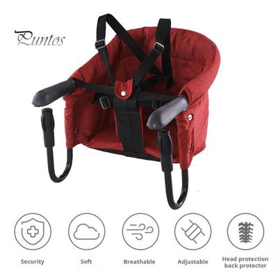 Baby Dining Table Chair Foldable Waterproof Oxford Cloth 5-Point Safety Belt Adjustable Fixing System Portable Table Dining Chair