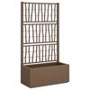 Garden Planter with Trellis Brown 80 X 36 X 140 Cm PP