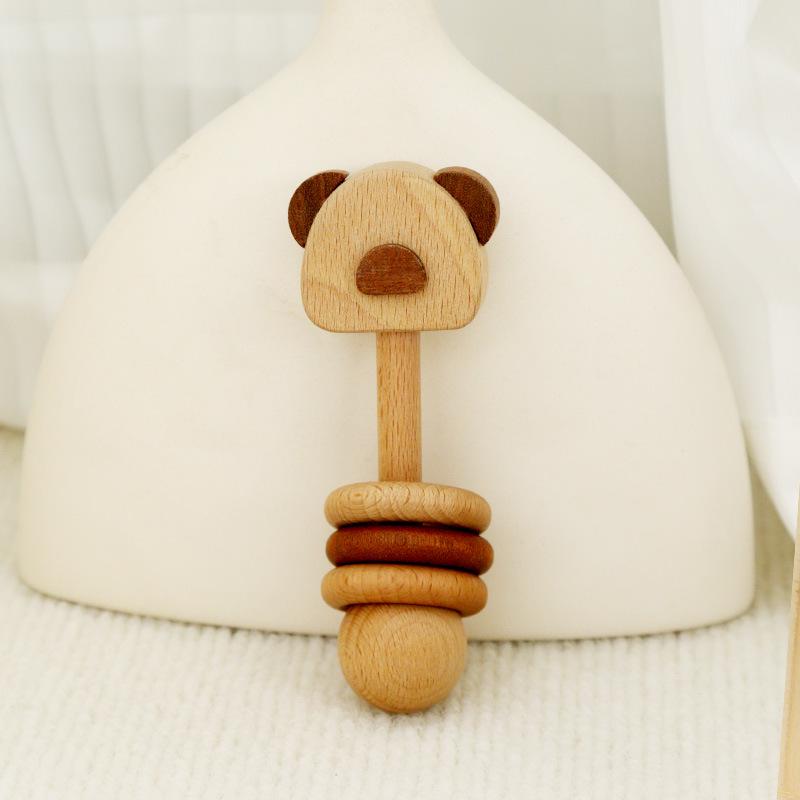 Children's Musical Wooden Rattle Toy Set for Early Education and Gift